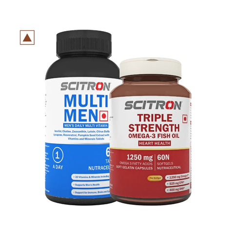 Scitron Multimen Multivitamin 60 tab+ Scitron Triple Strength Omega-3 Fish Oil