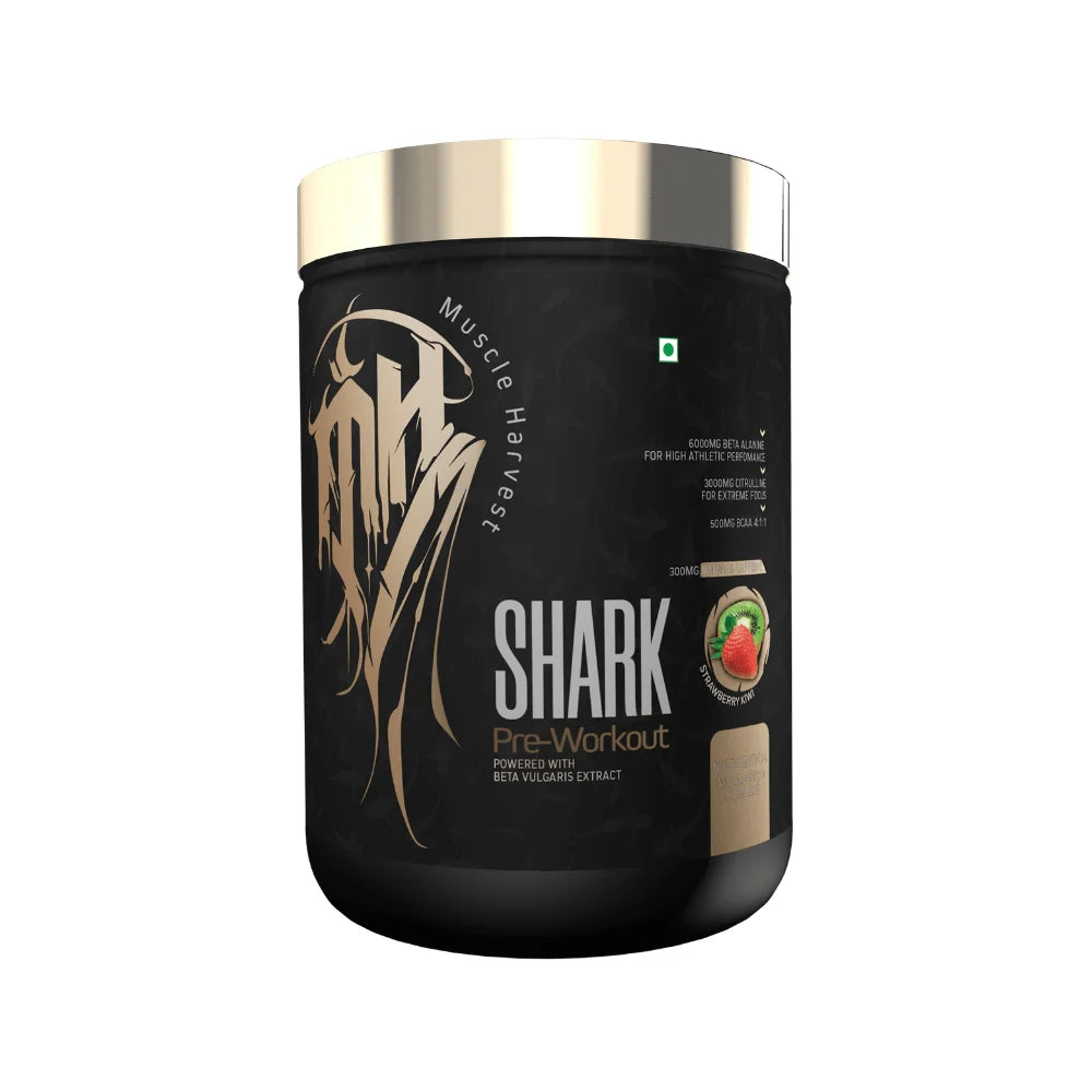 Muscle Harvest Shark Pre Workout 450g Strawberry Kiwi