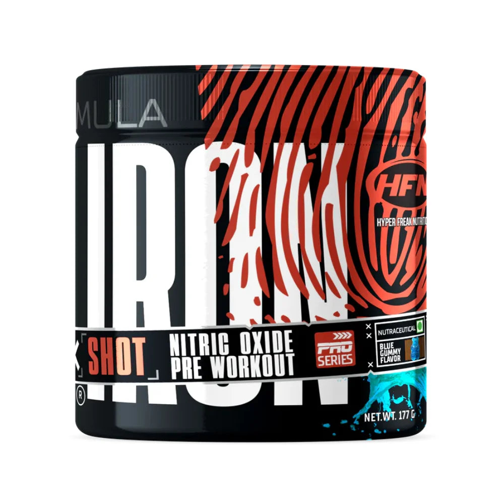 HFN Iron Shot Pre Workout 30 Servings 177g Blue Gummy Flavor