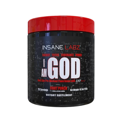 Insane Labz I AM God Pre Workout 25 Servings Apple Flavor