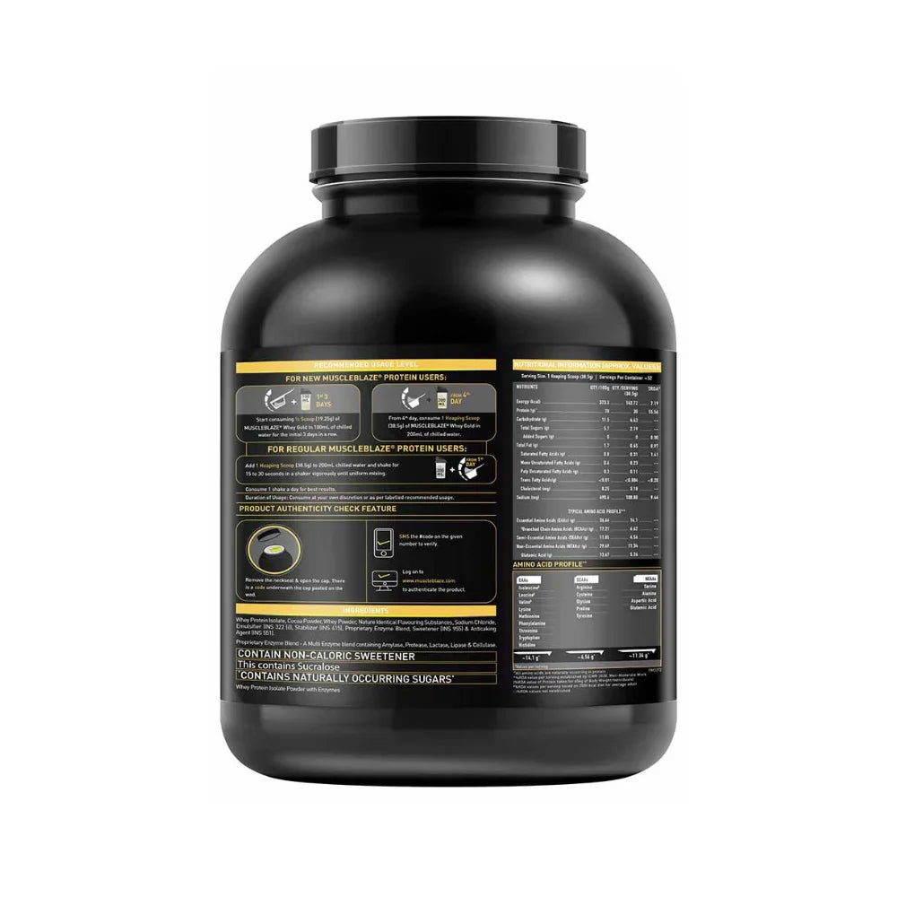 MuscleBlaze Whey Gold Protein 4Kg, Rich Milk Chocolate 