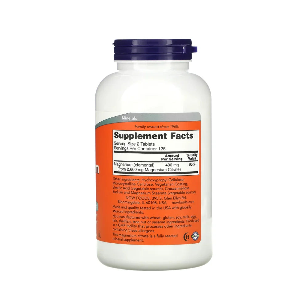 Now Foods Magnesium Citrate 250 Tablets