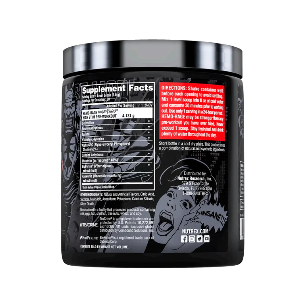 Nutrex Hemo-Rage Unleashed High Stim Pre-Workout