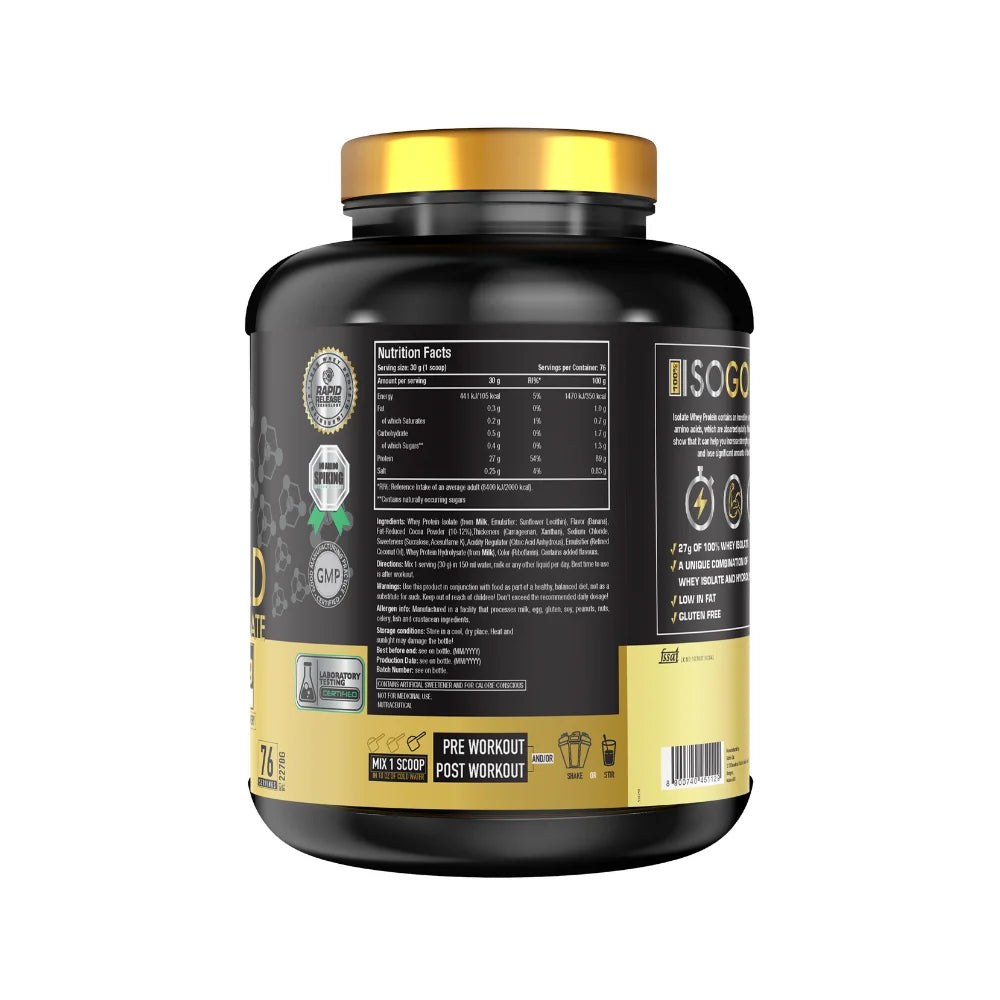 One Science 100% ISO Gold Whey Protein Isolate 2Lb, Neapolitan Ice Cream