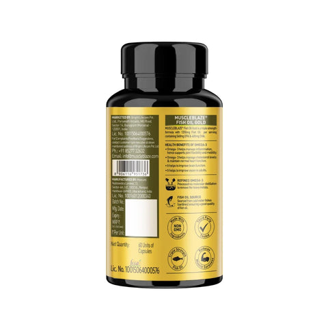 MuscleBlaze Omega 3 Fish Oil Gold