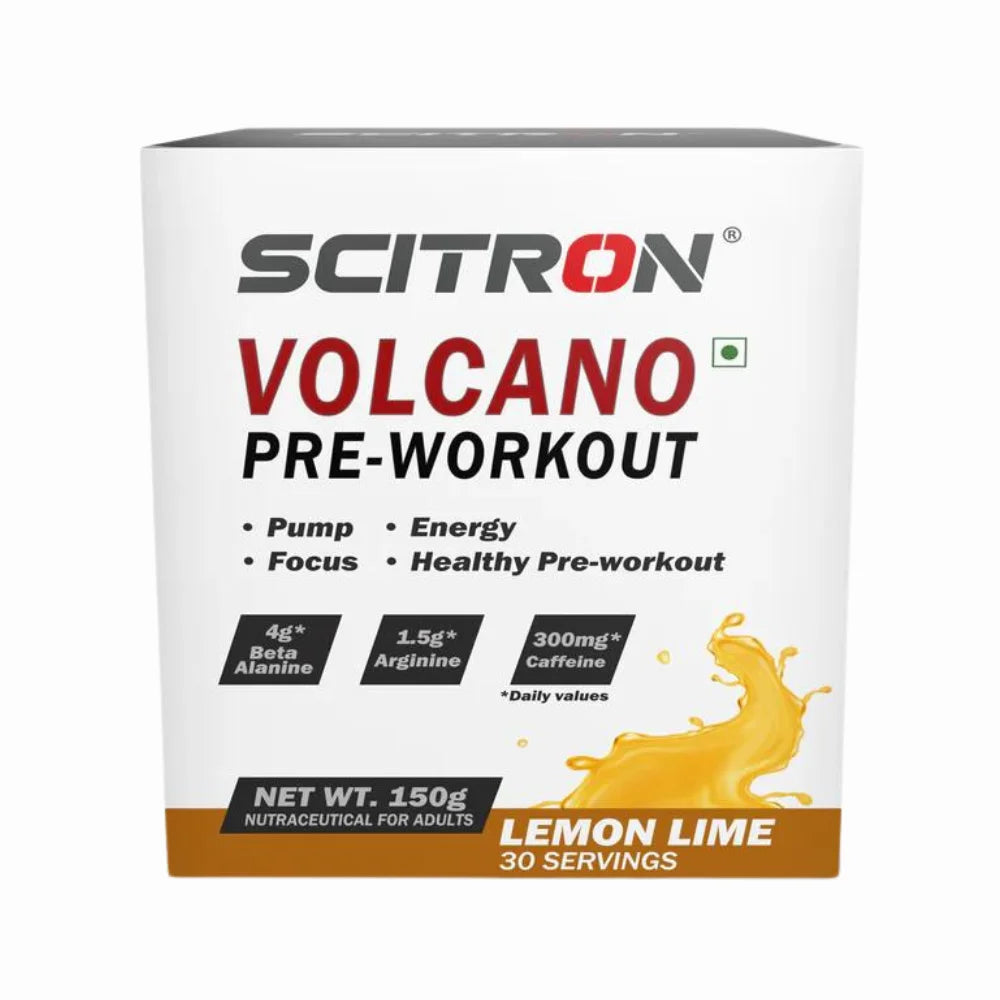 Scitron Volcano Pre Workout 30 Servings, Lemon Lime 